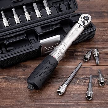 とんみ 1/4'' Bike Torque Wrench Kit 2-24 NM Torque Fix Set Home